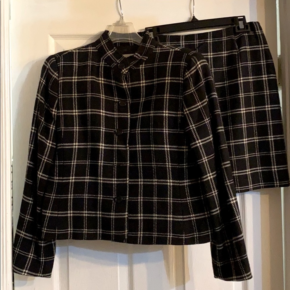 Plaid Mini Skirt and Blazer suit